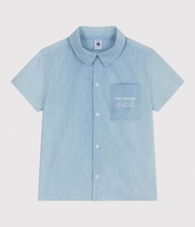 Chemise enfant en coton à manches courtes