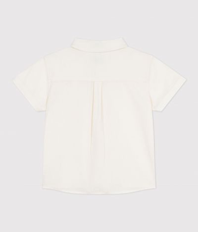 Chemise enfant en coton lin à manches courtes