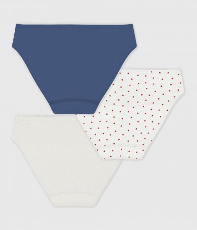 Lot de culottes enfant en coton et élasthanne imprimé cœurs