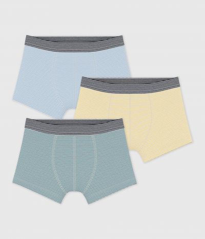 Lot de boxers enfant en coton à rayures