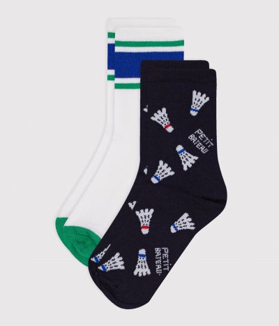 2 paires de chaussettes enfant en coton volants