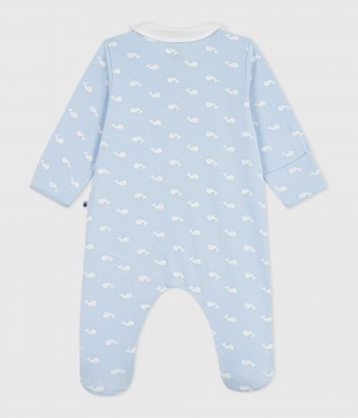 Pyjama bébé en coton à col imprimé baleine