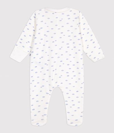 Pyjama bébé en coton à col petit nuages