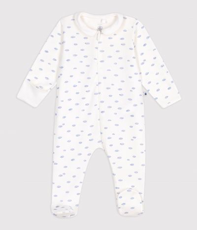 Pyjama bébé en coton à col petit nuages
