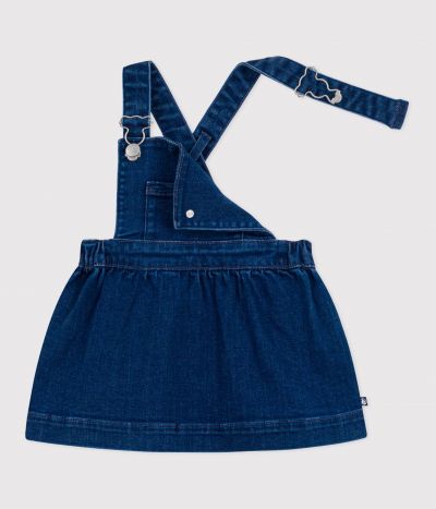 Robe salopette bébé en denim
