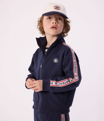 Sweatshirt zippé enfant en coton