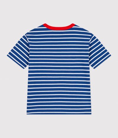 Tee-shirt enfant manches courtes en coton à rayures