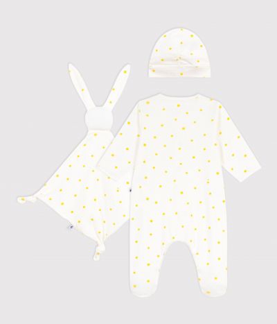Coffret cadeau naissance en coton imprimé soleil