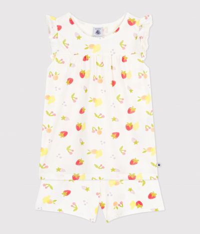 Pyjama short enfant en coton imprimé fruits
