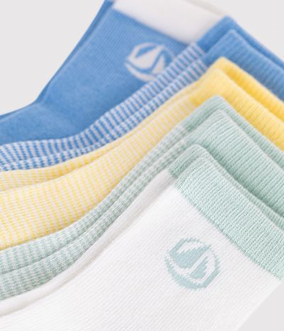 5 paires de chaussettes bébé en coton à rayures