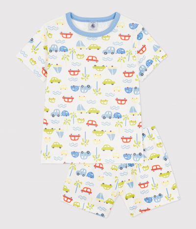Pyjama short enfant en coton imprimé voitures
