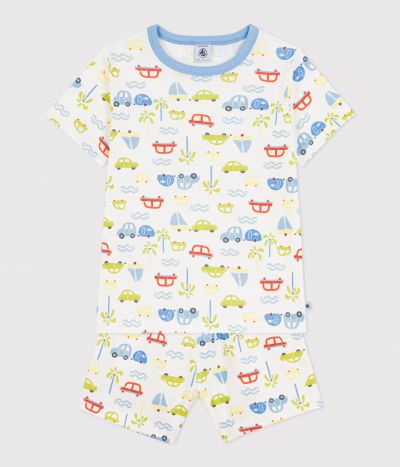 Pyjama short enfant en coton imprimé voitures