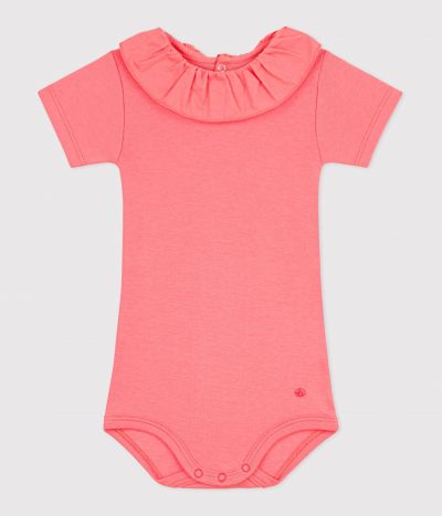 Body bébé en coton à col, uni