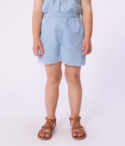 Short enfant en coton uni