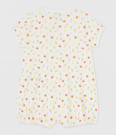 Combinaison courte bébé en coton imprimé fruits