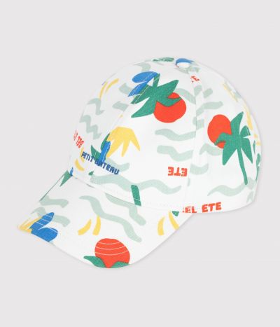 Casquette enfant en coton imprimé palmiers