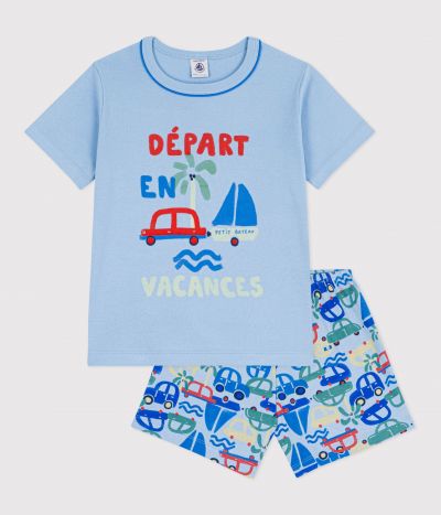 Pyjama short enfant en coton imprimé voitures