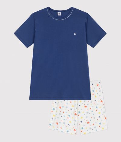 Pyjama short enfant en coton imprimé étoiles