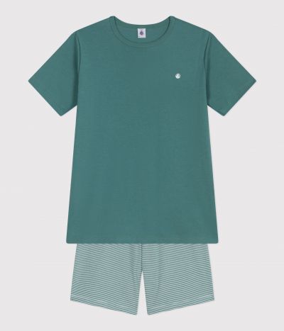 Pyjama short enfant en coton à rayures
