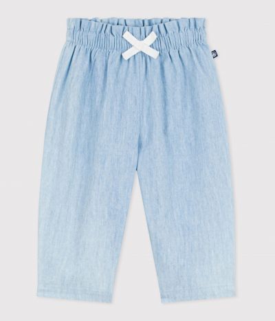 Pantalon bébé en chambray