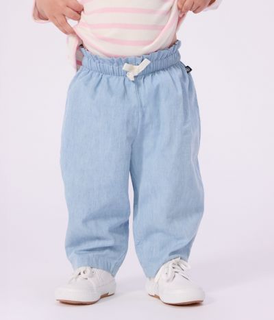 Pantalon bébé en chambray