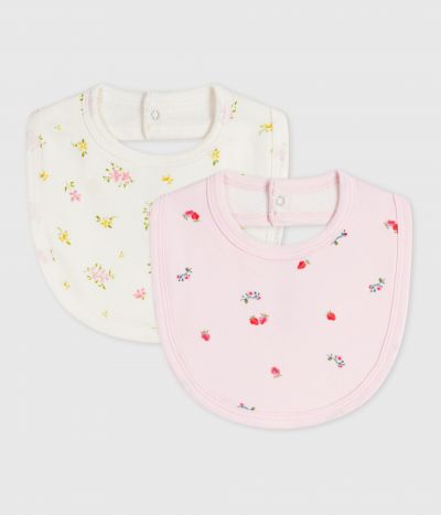 Lot de bavoirs bébé en coton imprimé fleuri