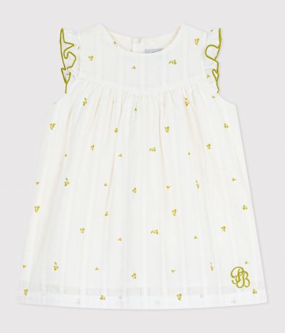 Robe bébé en coton sans manches imprimée fleurs