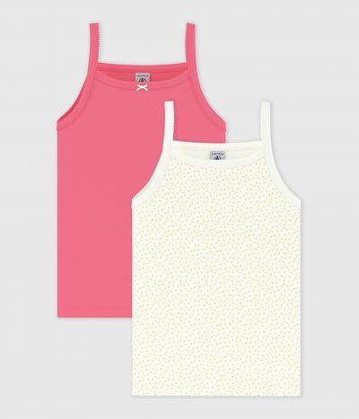 Lot de débardeurs enfant en coton imprimé pois