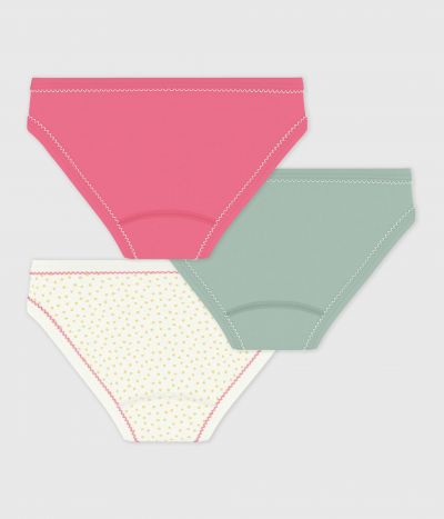 Lot de culottes enfant en coton imprimé pois