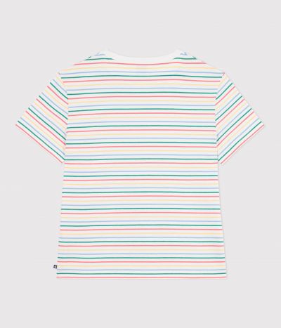 Tee-shirt femme en coton manches courtes à rayures
