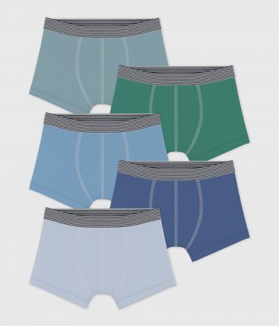 Lot de boxers enfant en coton uni