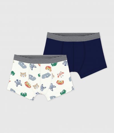 Lot de boxers enfant en coton imprimé masques