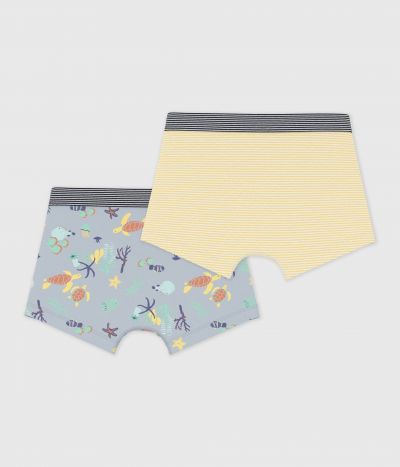 Lot de boxers enfant en coton imprimé phosphorescent