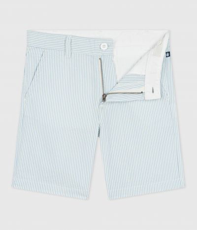 Bermuda short enfant en coton à rayures