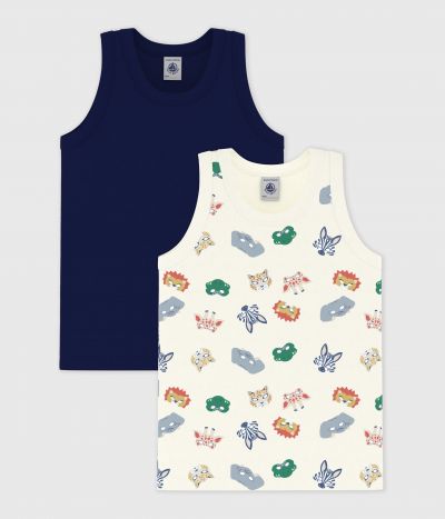 Lot de débardeurs enfant en coton imprimé masques