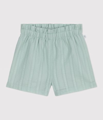 Short bébé en coton uni