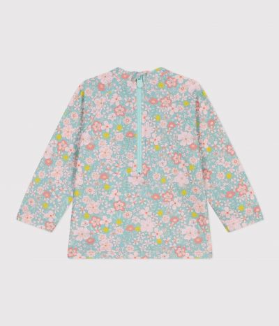 Tee-shirt anti UV bébé, imprimé fleurs