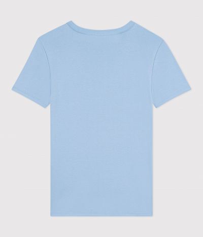 Tee-shirt femme en coton manches courtes uni