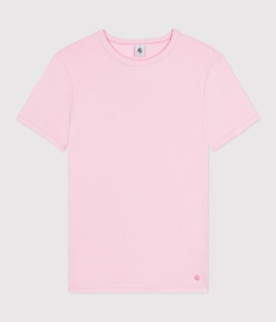 Tee-shirt femme en coton manches courtes uni
