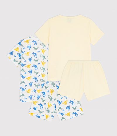 Lot de pyjamas shorts enfant en coton imprimé