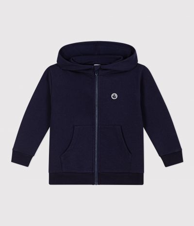 Sweatshirt à capuche zippé enfant en coton