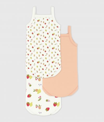 Lot de bodies bretelles en coton bébé