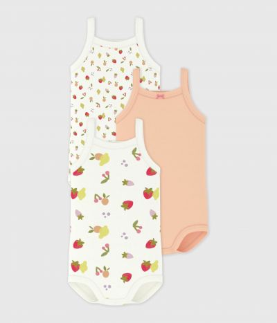 Lot de bodies bretelles en coton bébé