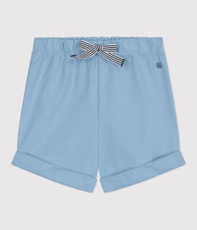 Short bébé en coton uni