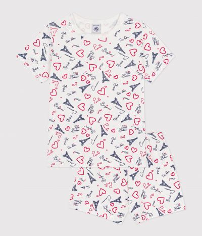 Pyjama short enfant en coton imprimé Paris