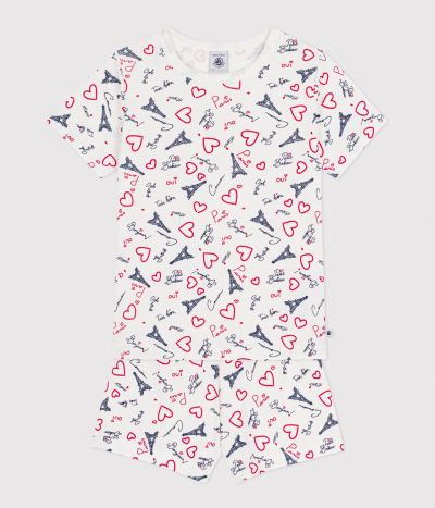 Pyjama short enfant en coton imprimé Paris