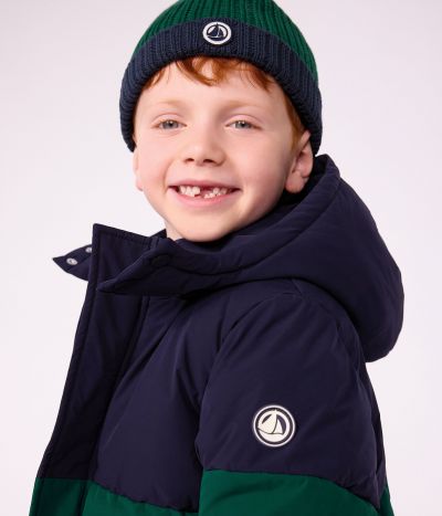 Doudoune enfant unie colorblock