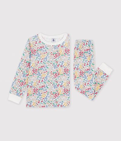 Pyjama enfant en coton à fleurs