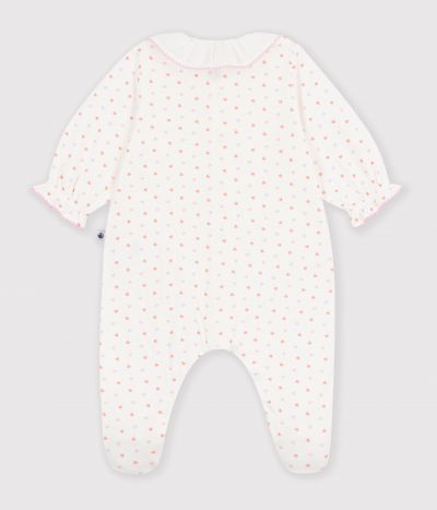 Pyjama bébé en tubique imprimé à cœurs