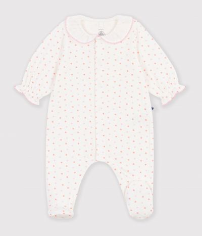 Pyjama bébé en tubique imprimé à cœurs